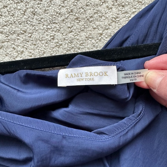 Ramy Brook one shoulder top, navy, size XS - Picture 2 of 5